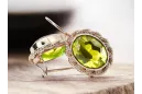 Gelber Peridot Originales Vintage-Roségold aus 14 Karat Ring Vintage vec007r